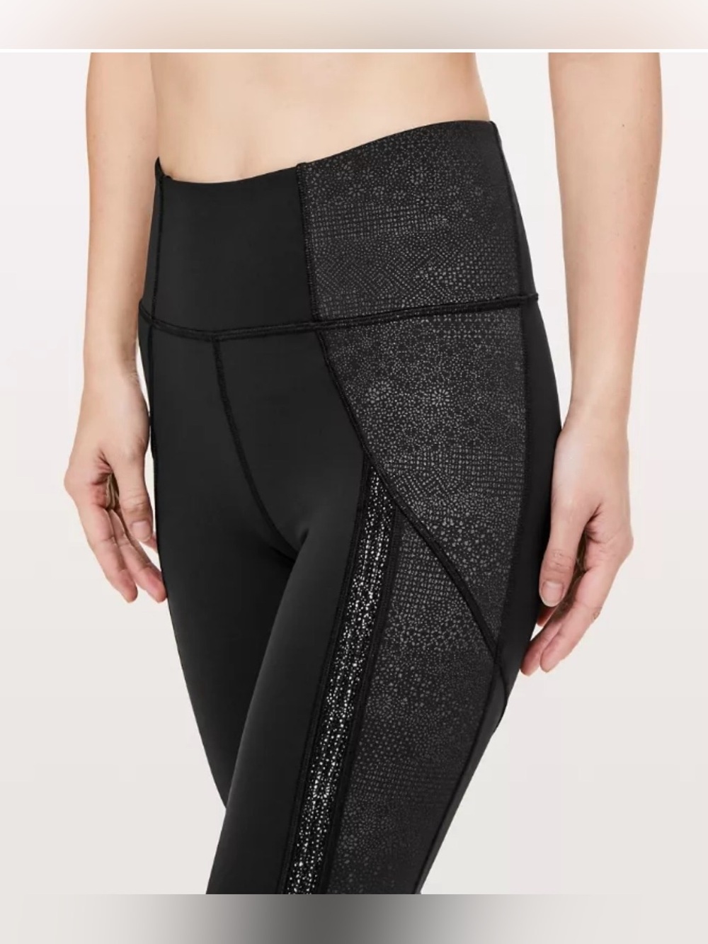 Lululemon Athletica power lines crop leggings